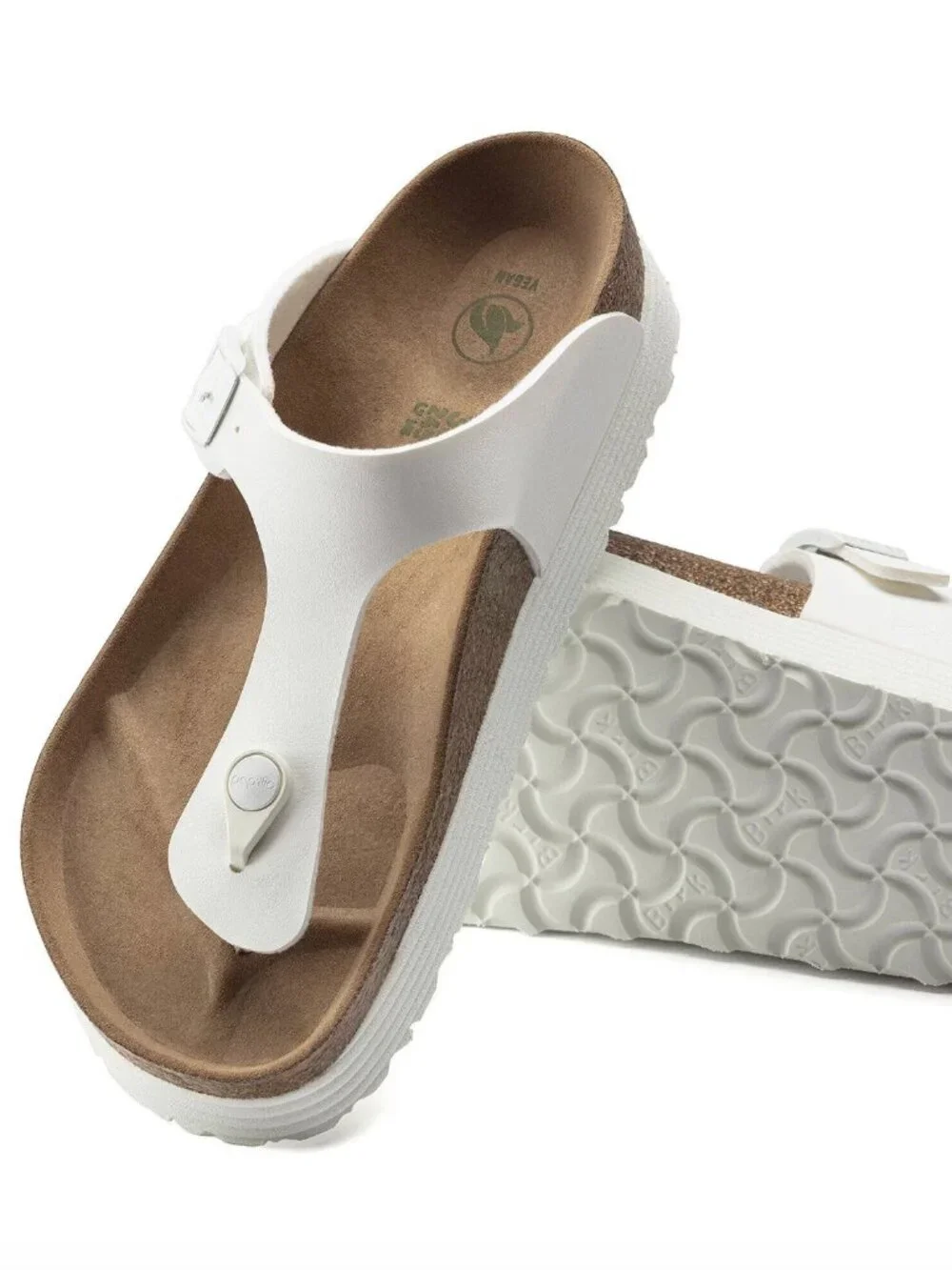 Birkenstock Gizeh Platform Vegan Sandals – White – Size EU 38 (US 7–7.5) - Picture 1 of 15